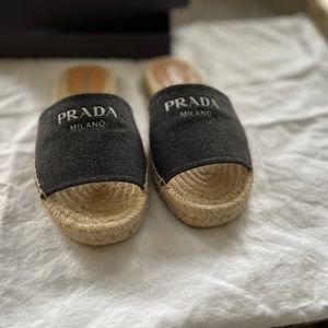 Prada Espadrille Slides - size 40
